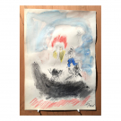 2025. La gana - nº 111.  51 x 36,5 cm. Carbó, llapis i aquarel·la sobre paper