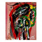 Ángeles - nº 113. 73 x 60 cm. Técnica mixta sobre tela