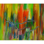 Arbres - nº 45.  46 x 55 cm. Oli sobre tela