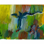Arbres - nº 6. 19 x 24 cm. Oli sobre tela