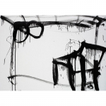 Interior amb finestra - nº 14. 114 x 162 cm. Sintètic sobre tela