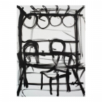 Interior with window - No. 10. 130 x 97 cm.  Synthetic on canvas