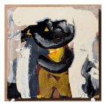 2018-19 - nº 5. 23,5 x 23,5 cm. Tècnica mixta sobre cartró.