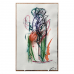 2014-15.  Ella - nº 5.   57 x 35 cm.  Tècnica mixta sobre paper.