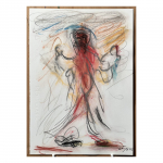 2014-15. She  - No. 30.  50 x 35 cm. Mixed media on paper.