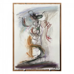 2014-15. She  - No. 38. 50 x 35 cm.  Mixed media on paper.